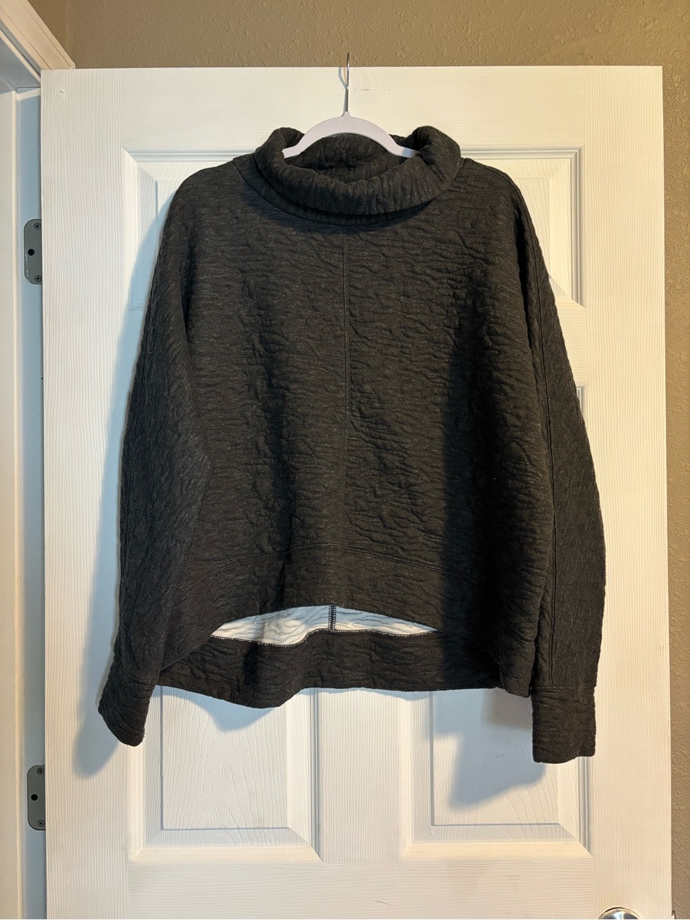 Zella Charcoal Gray Cowl Neck Sweater